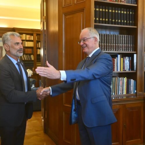 Συνάντηση με τον Πρόεδρο της Ελληνικής Δημοκρατίας κ. Κωνσταντίνο Τασούλα, πραγματοποιήθηκε στο Προεδρικό Μέγαρο.